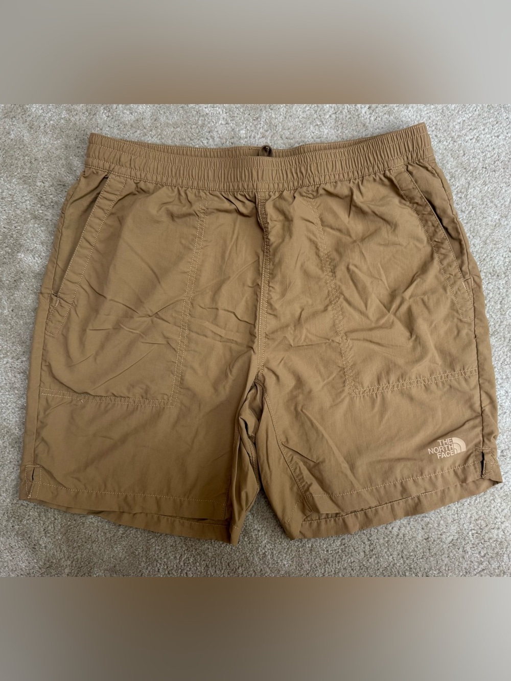 The North Face Men's Sz M Brown/Carmel Elastic-Waist Outdoor Shorts